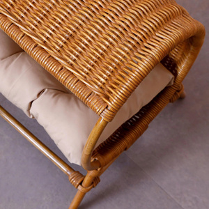 Handcrafted Rattan Pet Chair Elevated Wicker Pet Lounge Seat with <b>Cushion</b> Stylish Pet Furniture Cozy Pet Armchair OEM ODM - Product Image 4