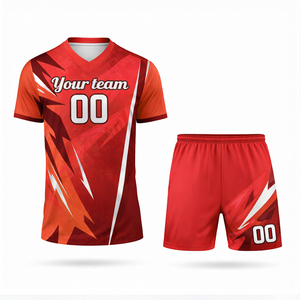 Ensemble maillot et short de volley-ball personnalisé pour hommes adultes, imprimé par transfert thermique, nom du joueur sur le devant, séchage rapide, 100 % polyester - Product Image 6