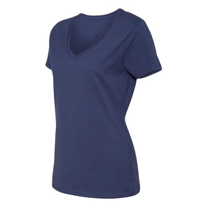 T-shirts et chemisiers décontractés personnalisés à col en V profond, 100 % coton, manches courtes, pour femmes, imprimés, grande taille, vêtements surdimensionnés - Product Image 2