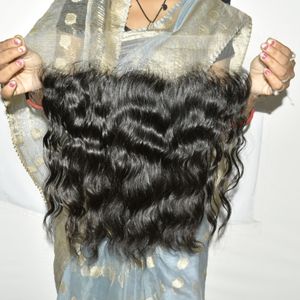 Extensions de cheveux humains ondulés 13*6 HD Frontal de qualité supérieure, les plus vendues, cuticules alignées, double épaisseur, brun foncé, cheveux indiens bruts - Product Image 5