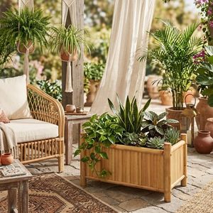 Pot de fleurs en bambou fait main en gros pour le Moyen-Orient – Jardinière en bambou naturel écologique pour décoration intérieure et extérieure - Product Image 5