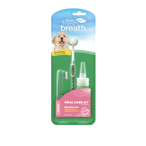 TropiClean Oral Care Kit With Finger <b>Brush</b> and Brushing Gel - For Dogs, Cats and <b>Puppies</b> Dog (S/M) - Product Image 2