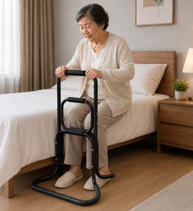 Barandilla Ajustable para Cama para Personas Mayores y Embarazadas, Construcción de Aluminio y Espuma, Capacidad de Carga de 400 lb, Diseño Independiente para el Hogar - Product Image 3