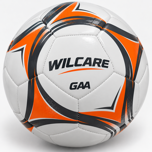 Balón de fútbol GAA Wilcare blanco, verde azulado y azul marino, serigrafiado. Balón de fútbol GAA serigrafiado en blanco, verde azulado y azul marino. - Product Image 6