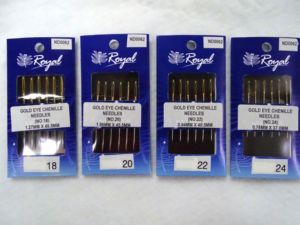 ND0062 6cs Gold Eye Chenille Needles | Royal Gold Eye Chenille Needles Size 18 20 22 24 <b>Sewing</b> Needle <b>Set</b> - Product Image 1
