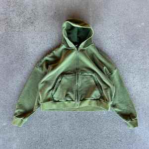 Nesta Sports Sweat à capuche oversize de haute qualité pour homme, 500 GSM, 100% Coton, délavé à l'acide, effet soleil, avec col doublé, teinture unie robuste - Product Image 5