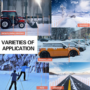 Marcadores de Entrada Flexibles y Resistentes de FRP, Estacas para Nieve, Postes Reflectantes de Fibra de Vidrio con Tapa y Punta de Flecha - Product Image 3