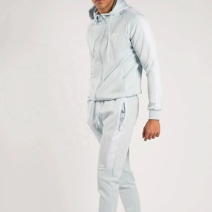 Ensemble de survêtement pour homme avec sweat à capuche zippé, pantalon de jogging en molleton polyester-coton, séchage rapide, coupe-vent, tenue de sport 2026 - Product Image 1