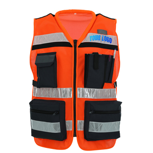 เสื้อกั๊กสะท้อนแสงสำหรับงานฤดูหนาวแบบ Hi-Vis พร้อมกระเป๋า โพลีเอสเตอร์ กันน้ำ ไฟ LED  โลโก้สั่งทำได้ สำหรับผู้ชาย/ผู้หญิง เสื้อผ้าเพื่อความปลอดภัย ทนทาน - Product Image 6