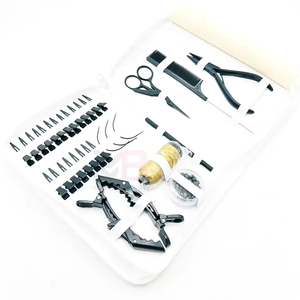 Kit professionnel de pinces pour extensions de cheveux, ensemble d'outils en acier inoxydable pour l'installation et le retrait avec outils à boucle et à crochet, usage commercial - Product Image 6