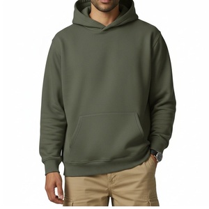 Fabricant de vêtements personnalisés de haute qualité – Sweats à capuche oversize en molleton de coton épais blanc crème pour hommes, fabriqués au Bangladesh - Product Image 1