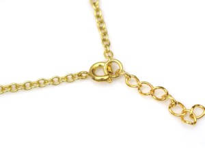 18K <b>Gold</b> Plated Oval Beach Charm <b>Beaded</b> Signet <b>Bracelet</b> with Evil Eye IGI Certified for Women - Product Image 2
