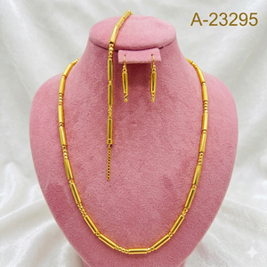 MOLL JEWELLERS ชุดเครื่องประดับเงินชุบดีไซน์ทันสมัย สร้อยคอและต่างหูรูปดอกไม้ทองแดงขนาด 0.3 ม. สีคอรัล ของขวัญสำหรับผู้หญิงในโอกาสหมั้นและงานแต่งงาน-จากผู้ผลิตบุคคลที่สาม - Product Image 1