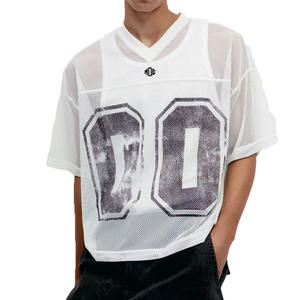 Camiseta deportiva unisex transpirable de malla lisa extragrande estilo B2B para fútbol americano, personalizada, proveedor mayorista OEM ODM - Product Image 1