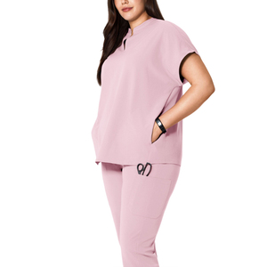 Combinaison d'infirmière médicale respirante de haute qualité, une pièce, personnalisable, avec col, style jogger, pour femmes - Product Image 4
