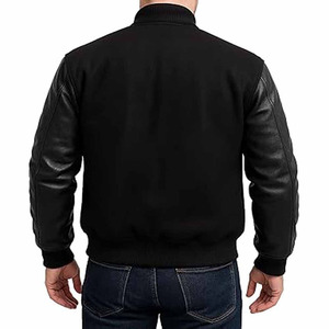 2026 New Varsity <b>Jacket</b> Oversized Streetwear Wool Blend Fabric Hooded Waterproof Breathable Casual College Style Long Zipper - Product Image 2