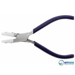 Alicates de punta plana de doble mordaza de nailon, sin marcas, de acero al carbono, con mango de PVC azul, sin resorte, herramienta para hacer joyas - Product Image 1