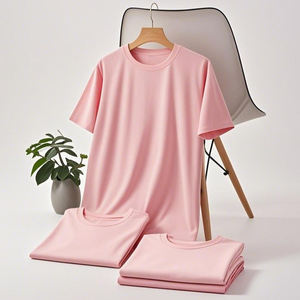 Camiseta de Manga Corta con Cuello Redondo, Tejida, Transpirable, 100% Algodón, de Alta Densidad, Personalizada, para Hombre, Tallas Grandes, Gran Venta - Product Image 1