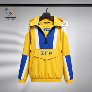 เสื้อแจ็คเก็ตเลตเตอร์แมน Sigma Gamma Rho ผ้าขนสัตว์หนาน้ำหนักมาก ระบายอากาศได้ดี สำหรับทุกฤดู - Product Image 1