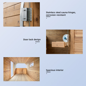 Sauna Exterior Cuadrada, Casa de Campaña con Cristal Panorámico y Juego de Muebles Opcional para Campamentos Familiares - Product Image 4