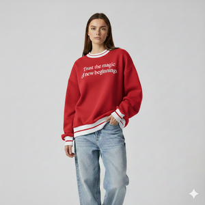 Sweat-shirt d'hiver pour femme, col montant, en molleton tricoté, coupe ample et décontractée, à manches classiques, brodé personnalisé, uni - Product Image 2