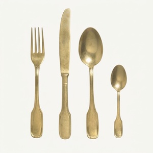 Luxury <b>Gold</b> <b>Cutlery</b> <b>Set</b> Mirror Polished Brass Flatware Premium Stainless Steel Knife Fork Spoon <b>Set</b> for High Hotels & Restaurant - Product Image 5