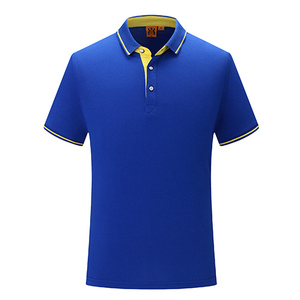 Polo de bureau en gros d'usine, T-shirt polo noir multicolore, nouveau design - Product Image 1