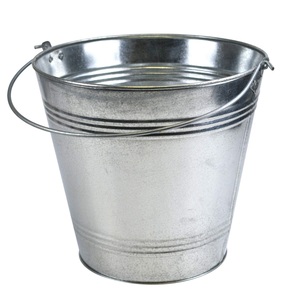 Heavy Duty <b>Galvanised</b> Steel Metal <b>Bucket</b> with Handle Multipurpose Utility Pail for Home Garden Bathroom Kitchen Storage Cleaning - Product Image 1