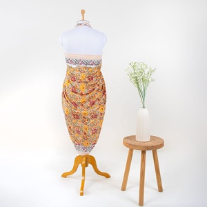 Bloque de mano de algodón impreso verano Hawaiano personalizado Tropical estampado playa Sarong Pareo ropa de playa para mujeres - Product Image 5