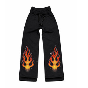 Pantalon de survêtement double épaisseur pour homme, coupe oversize, décontracté, jambe large, style jogging, ample, pour l'entraînement, idéal hiver - Product Image 6