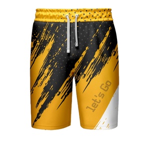 Pantalones Cortos de Verano Tejidos para Hombre, Unisex, con Logotipo Personalizable, Transpirables, Estilo Casual, Cintura Elástica, Estampados Sólidos Multicolores - Product Image 1