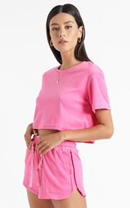 Women Crew Neck <b>Crop</b> <b>Top</b> Full Sleeve Loose Fit Solid Color 100% Cotton Breathable Casual Autumn Wear - Product Image 6