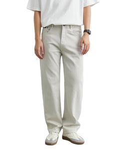 กางเกง100% ผ้าฝ้ายลายตารางสำหรับผู้ชายกางเกงทรงตรงกางเกงลำลองธุรกิจหรูหราทำป้ายแบบกำหนดเองสำหรับ2025ทันสมัย - Product Image 1