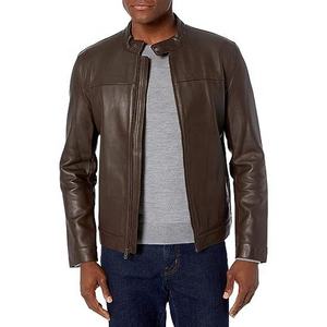 Chaqueta de Motocicleta Personalizada para Hombre, Ecológica, de PU, con Cuello Alto, Cierre de Cremallera, Transpirable, Lista para el Invierno, Servicio OEM - Product Image 1
