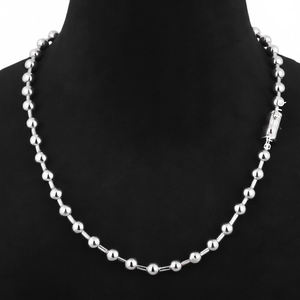 Collar de Cadena de Bolas de 6 MM Hecho a Medida en Oro Sólido de 14K, Joyería Fina y Moderna Unisex para Hombres y Mujeres - Product Image 3