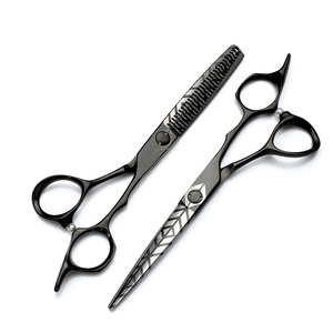 Ciseaux de coiffure professionnels pour salon de coiffure, ensemble de ciseaux de coiffure en acier inoxydable à haute teneur en carbone avec revêtement en titane, ciseaux de beauté - Product Image 3