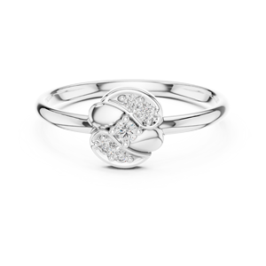 เครื่องประดับทองคำแท้ชุบโรเดียม ดีไซน์คลาสสิก ประดับเพชร วินเทจ แหวนหมั้น แหวนแต่งงาน แหวนสัญญา ได้รับการรับรองจาก IGI รุ่นใหม่ล่าสุด - Product Image 1