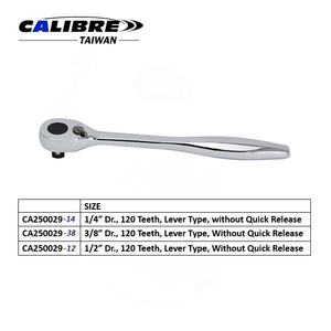 Poignée à cliquet réversible TAIWAN CALIBRE 1/4", 3/8" ou 1/2" Dr. 120 dents sans dégagement rapide - Product Image 3