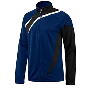 Men's Navy Blue Sporty Tracksuit Set Full Zip <b>Jacket</b> With Side Pockets And Drawstring Pants Breathable Polyester Autumn Wear - Product Image 5