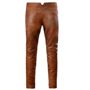 High Quality Men's Leather Flared Pants Regular Fit High Street Style Waterproof Breathable Nonwoven Fabric Fashionable Casual - Product Image 3