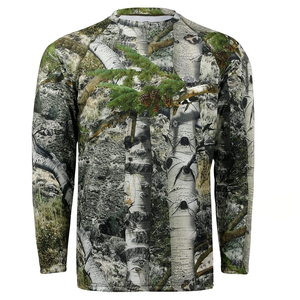 Camiseta de Pesca Casual de Manga Larga para Hombre, de Secado Rápido, Cuello Redondo, Corte Regular, Tejido de Algodón/Fibra de Bambú, Personalizable - Product Image 1