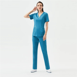 Women Medical <b>Scrub</b> <b>Top</b> Shirt Breathable Comfortable Hospital Uniform Custom OEM Private Label Factory Manufacturer <b>Scrub</b> <b>Top</b> - Product Image 4