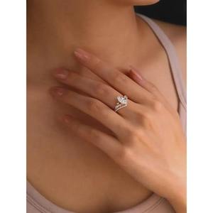 High Quality Moissanite Diamond Ring for Engagement Wedding Anniversary Gift Available at Affordable Price - Product Image 5