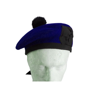 Gorro Balmoral Liso Azul Oscuro/Negro, Gorro de Lana, Sombrero de Piper, Venta al por Mayor, Sombrero Escocés Personalizado 2026 - Product Image 5