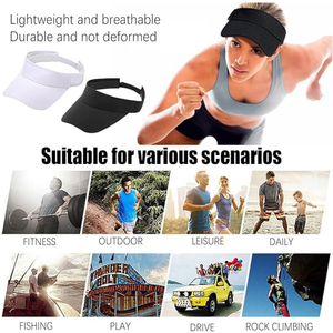 Fabricante de visera deportiva de moda visera de sol ajustable para mujeres y hombres sombreros de diseñador hechos a medida - Product Image 4