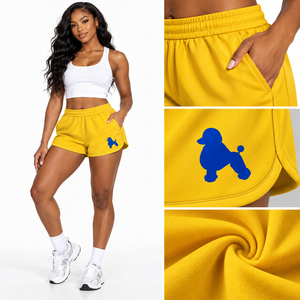 Shorts de performance jaunes légers pour femmes Sigma Gamma Rho, shorts de sport pour la sororité grecque, shorts d'entraînement en salle de sport, vêtements de sport personnalisés - Product Image 2