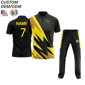 Maillot de sport respirant à manches courtes pour l'entraînement au cricket, uniforme d'équipe, fabrication OEM ODM en gros - Product Image 1