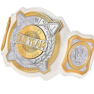 Ceinture de championnat de la WWE en cuir blanc avec design or et argent, qualité supérieure, pour les fans et les collectionneurs - Product Image 6