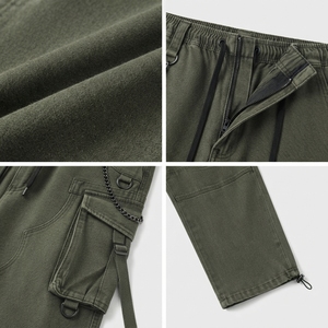NEW ARRIVAL AZBA WASHED COTTON <b>CARGO</b> PANTS for MEN WOMEN <b>WIDE</b> <b>LEG</b> UTILITY MULTI POCKET STREETWEAR TROUSERS ECO-FRIENDLY - Product Image 2