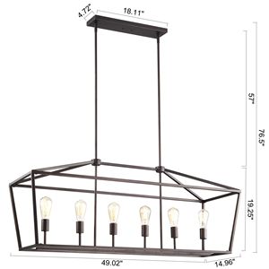 Lampadario Lineare a 5 Luci: Soluzione di Illuminazione Elegante e di Stile - Product Image 2